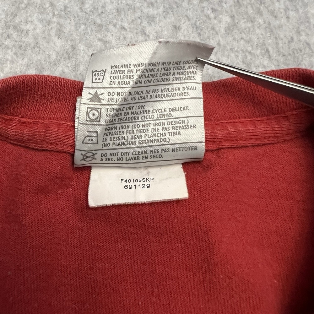Vintage Nike Shirt Men's Large Red Long Sleeve Logo Spellout 90's Y2K - Picture 7 of 12
